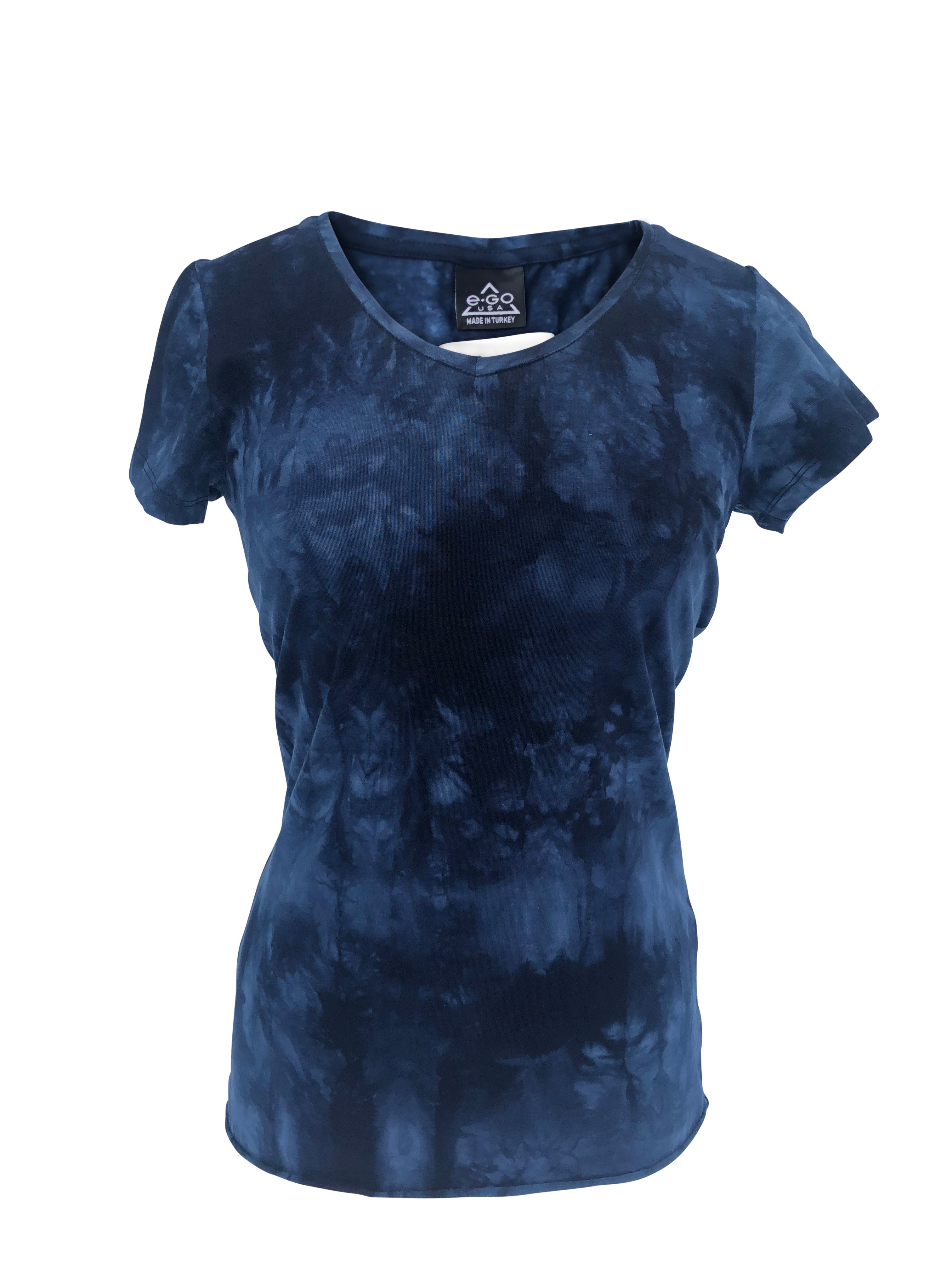 Women's Dark Blue Open Back with Rhinestones Shirt