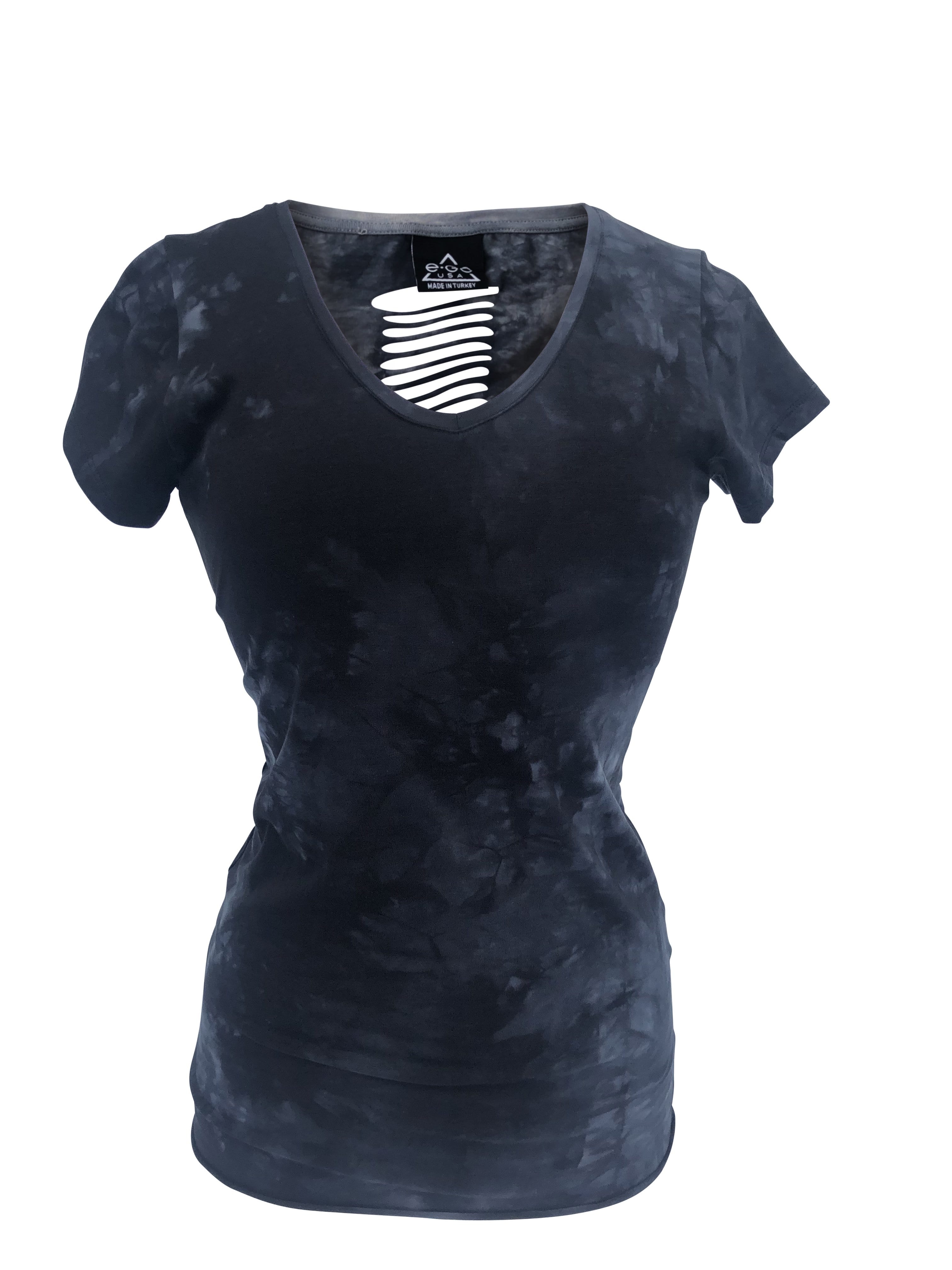 Women's Black Open Back with Rhinestones Shirt