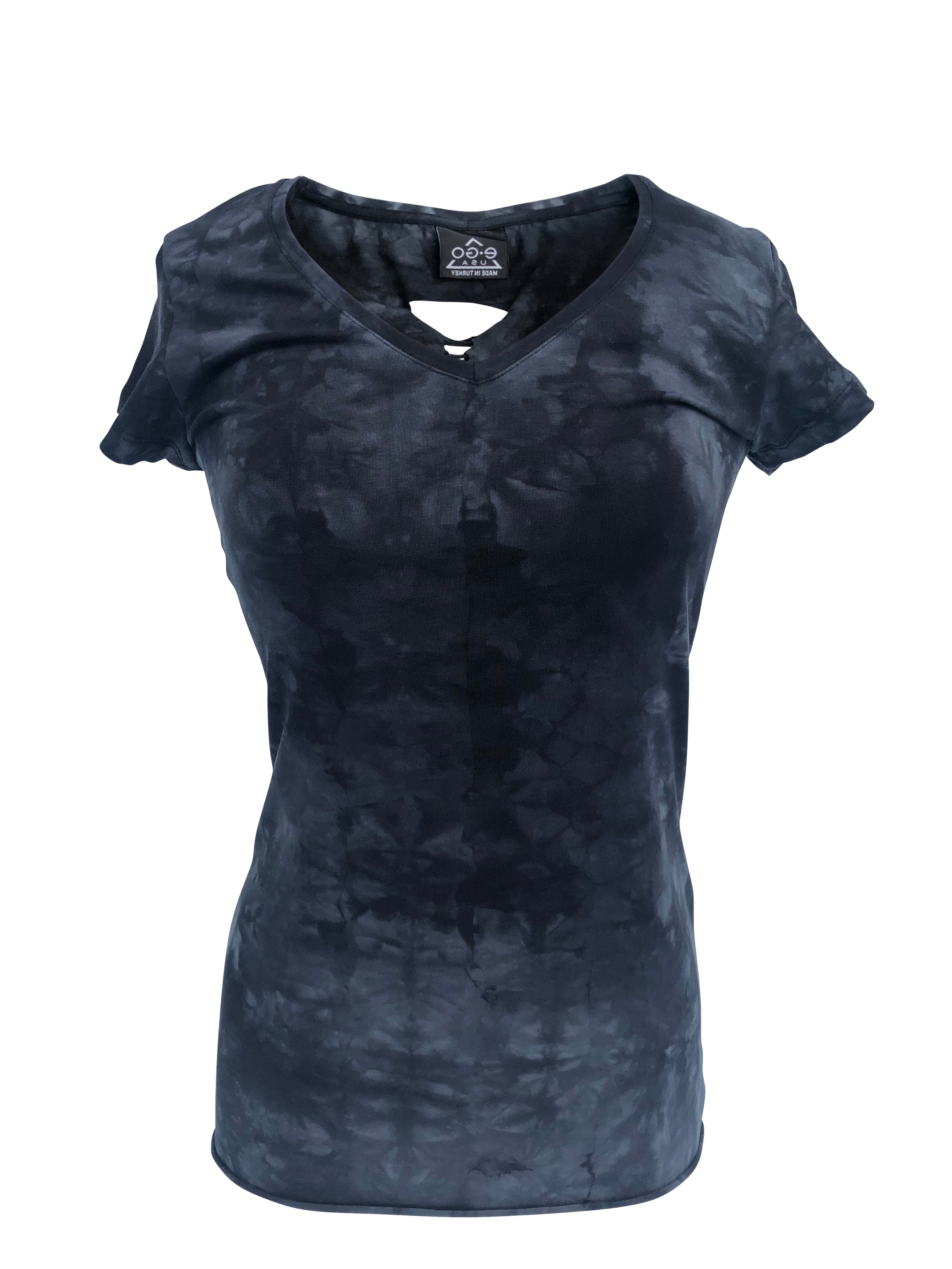 Women's Black Winged Back with Rhinestones Shirt