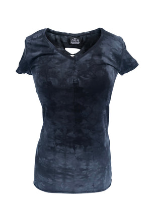 Women's Black Winged Back with Rhinestones Shirt