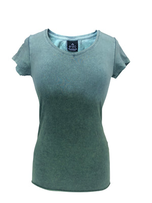 Women's Green Open Back with Rhinestones Shirt
