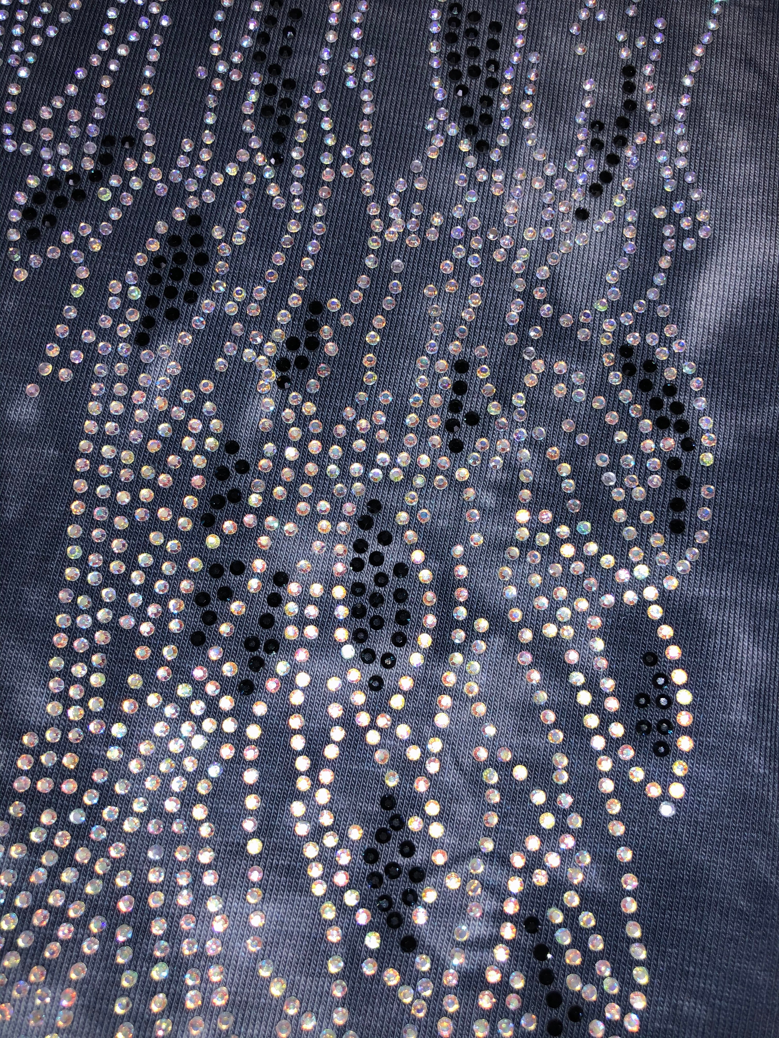 Women's Black Winged Back with Rhinestones Shirt