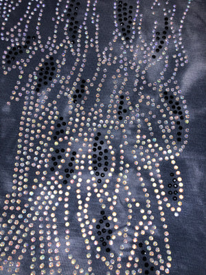 Women's Black Winged Back with Rhinestones Shirt
