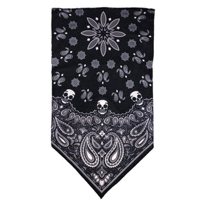 Facemask with Paisley Print - Black