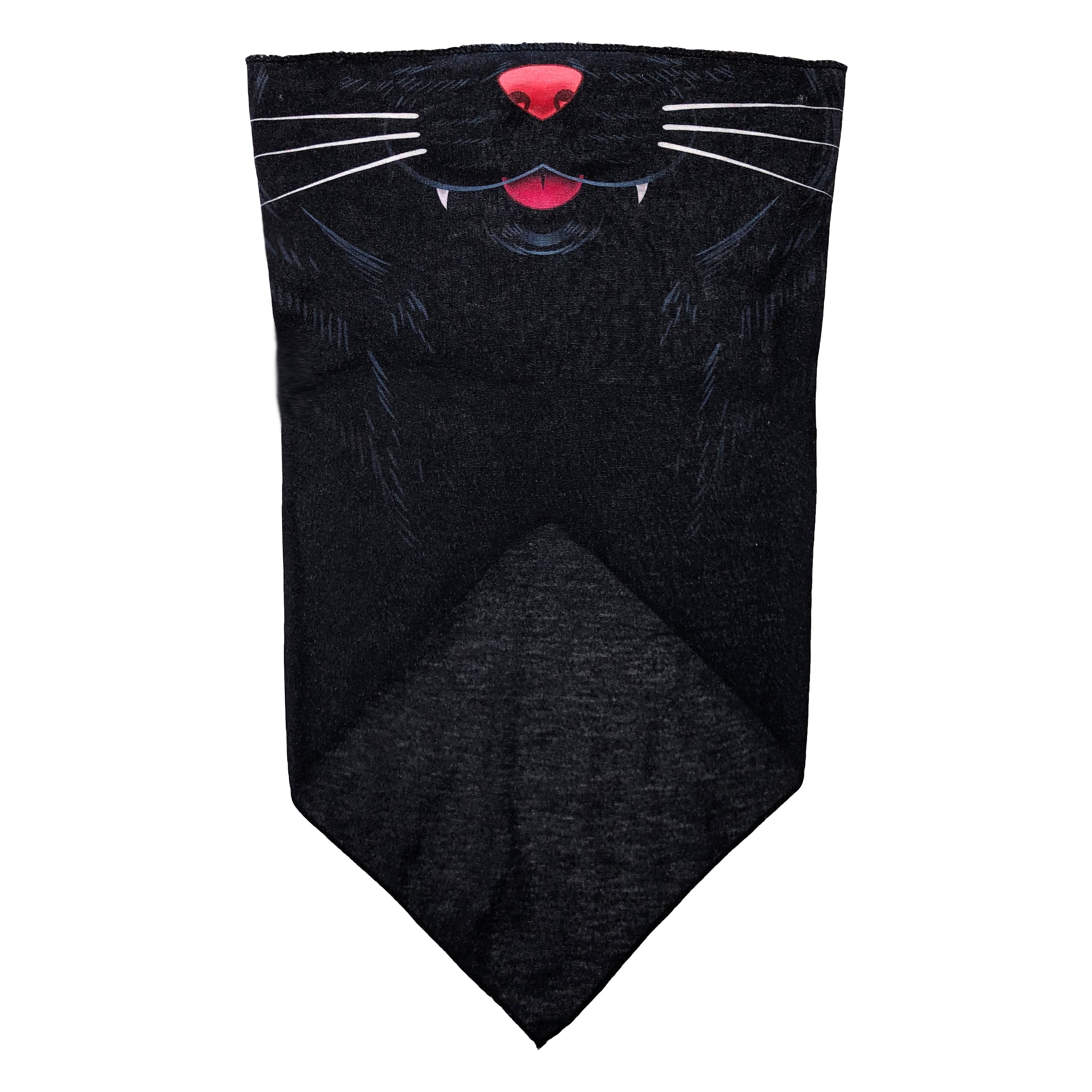 Facemask with Cat Nose and Black Background - Slim