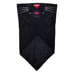 Facemask with Cat Nose and Black Background - Slim