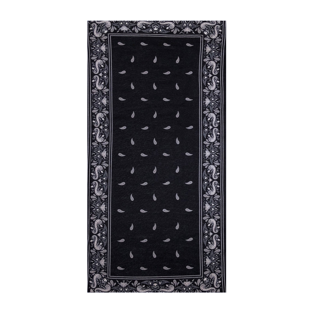 Facemask with Paisley Print - Black Multifunctional