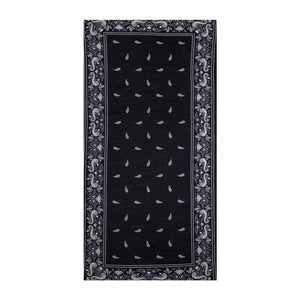 Facemask with Paisley Print - Black Multifunctional