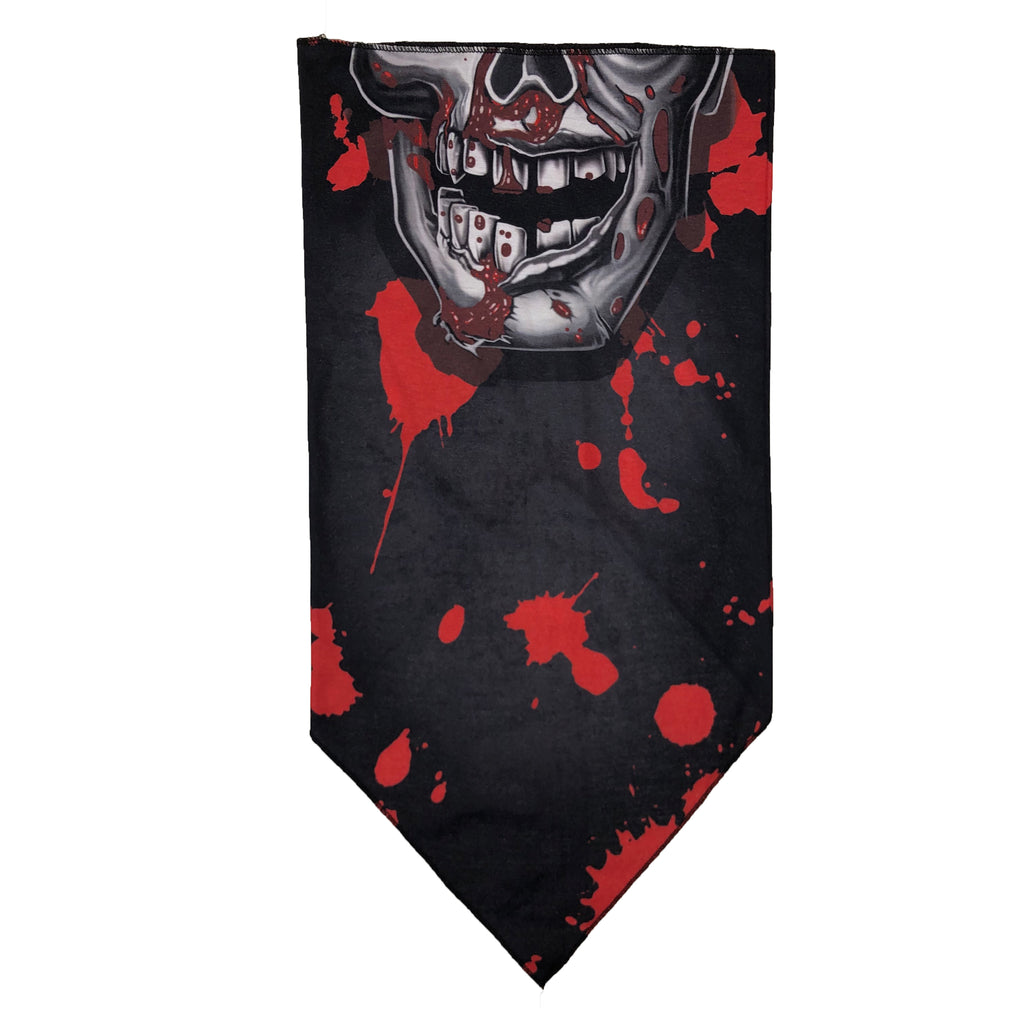 Facemask with Skull and Blood Splashes