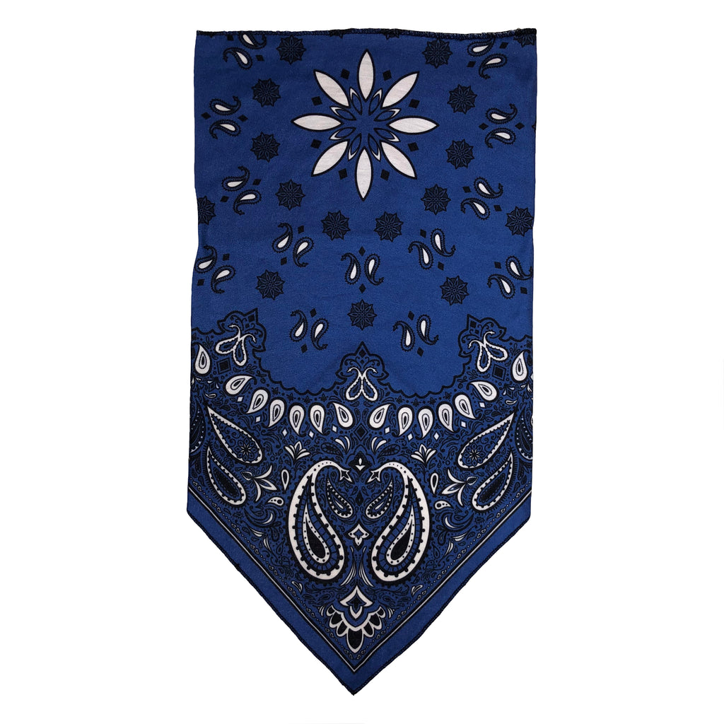 Facemask with Paisley Print - Blue