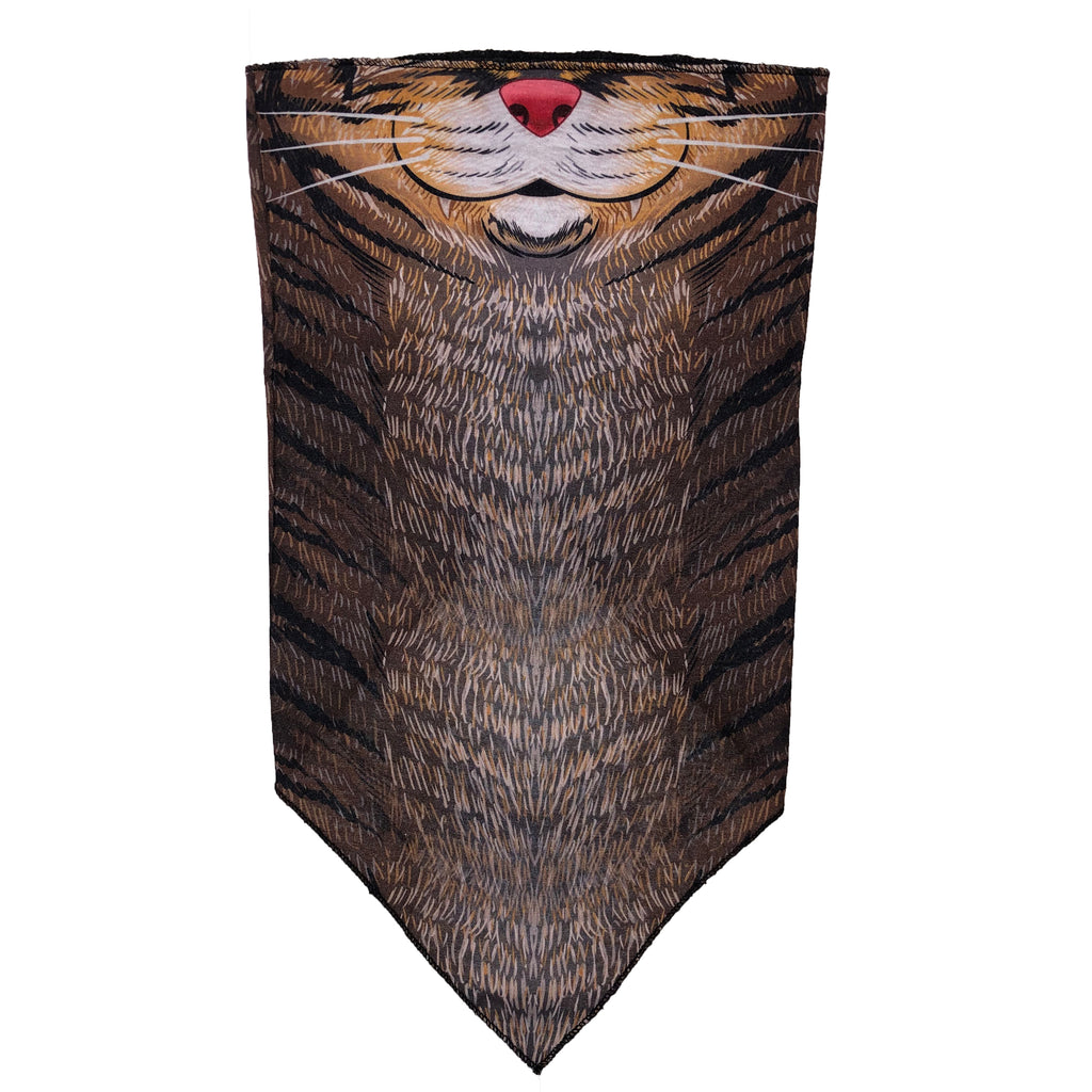 Facemask with Cat Nose and Brown Cat Fur Background - Slim