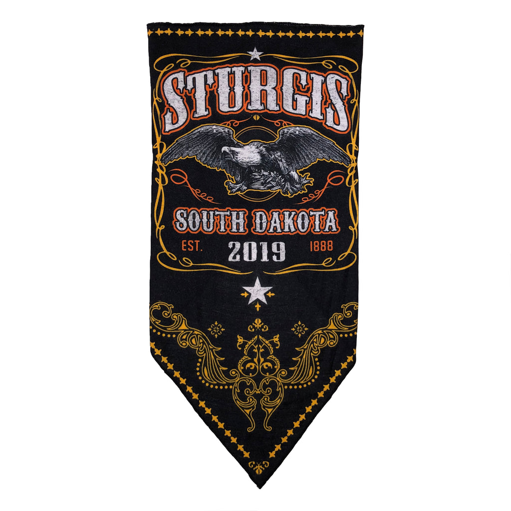 Facemask for Sturgis 2019 with Eagle Background