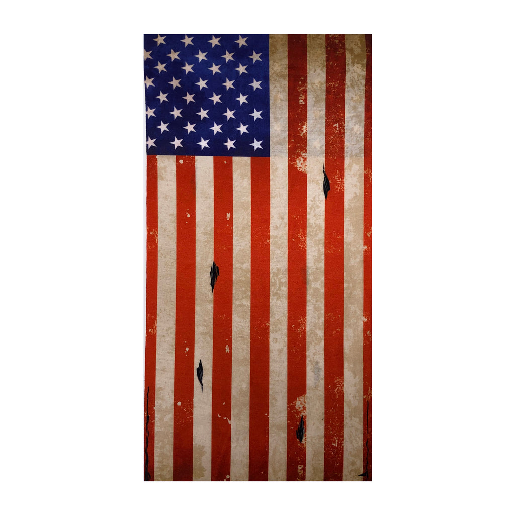 Facemask with Vintage American Flag - Multifunctional
