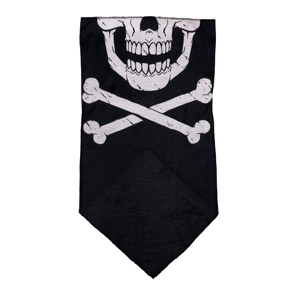Facemask Skull and Crossbones on Black Background